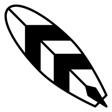 surfboard icon with solid style