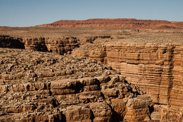 Obraz premium Layered Sandstone Cliffs at Grand Canyon National Park, Arizona