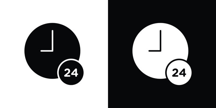 Time twenty four icon for creative designs