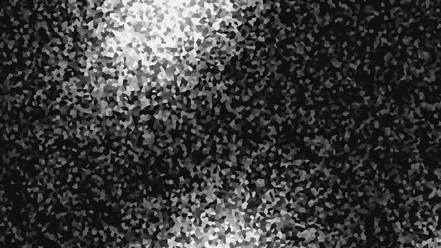 Abstract black and white crystallized noise texture backdrop for graphic overlay