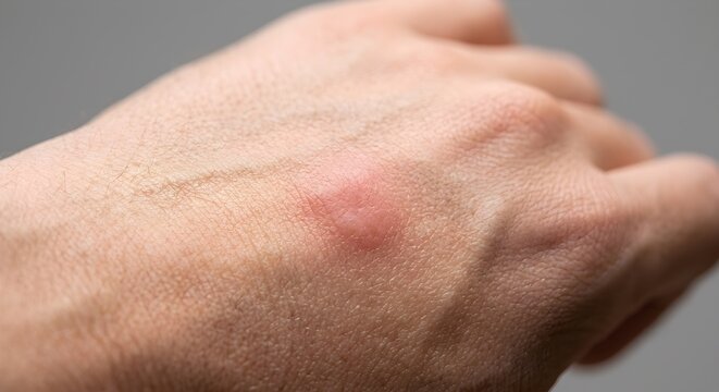 insect bite, bug bite, mosquito bite, welt, swelling, skin, hand, macro, close up, redness, allergic reaction, allergy, irritation, itchy, dermatology, medical, healthcare, sting, bump, inflammation,