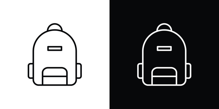 Backpack icon vector logos kit. EPS10