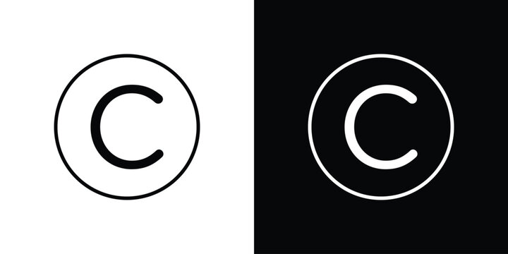 Copyright icon vector logos kit. EPS10
