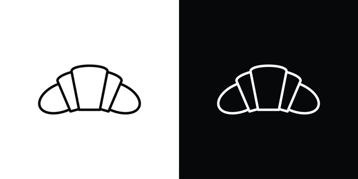 Croissant icon vector logos kit. EPS10