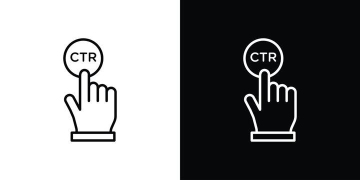 CTR icon vector logos kit. EPS10