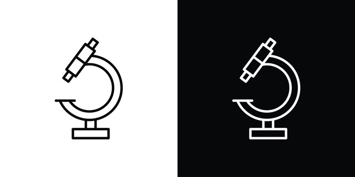 Microscope icon vector logos kit. EPS10