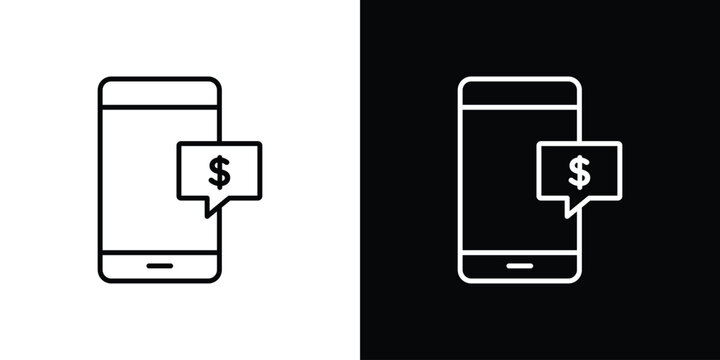 Mobile banking icon vector logos kit. EPS10