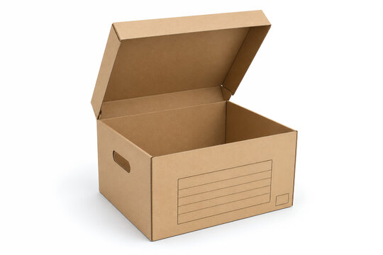 open cardboard box