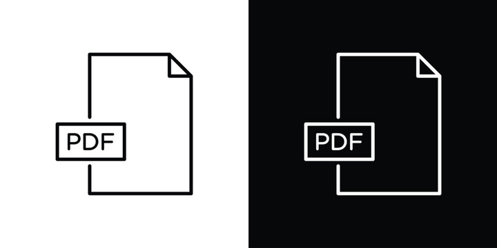 PDF file icon vector logos kit. EPS10