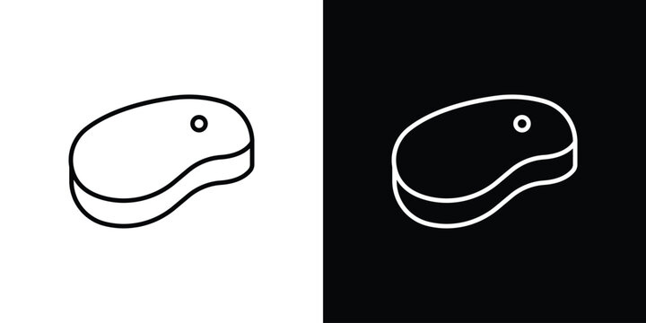 Steak icon vector logos kit. EPS10