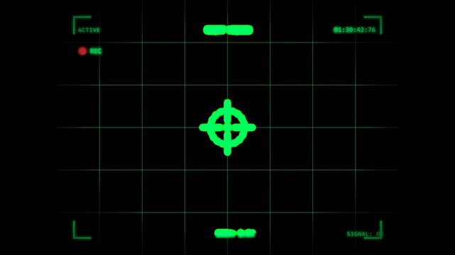 Night Vision Recording Interface Surveillance HUD Glitch Cam Loop 4K