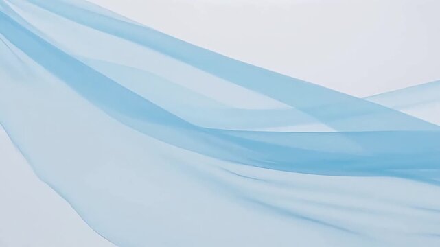 Abstract flowing blue waves on a soft background