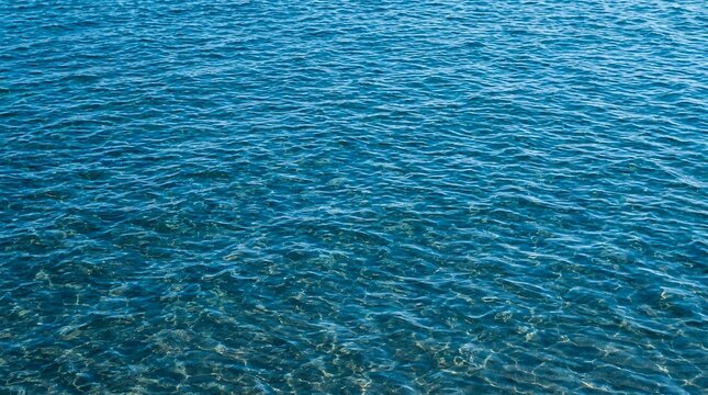 Gentle ripples on the surface of deep crystal clear ocean waves creating a refreshing aquatic texture sea water texture blue background ocean wave surface ripple clear clean deep