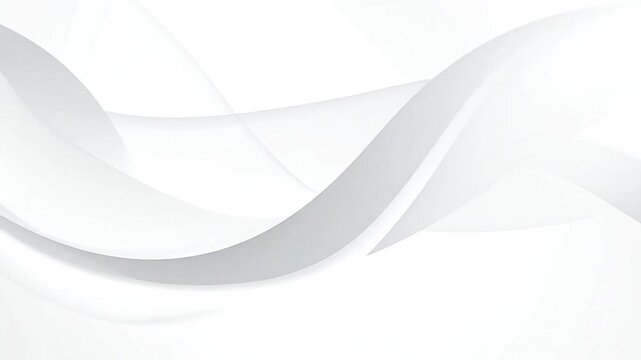 Abstract background featuring smooth flowing white and grey waves