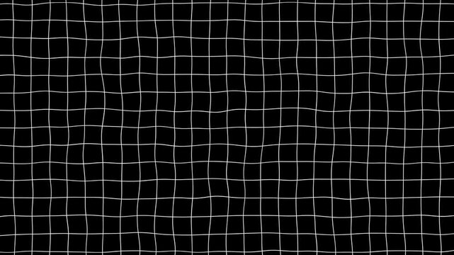 Moving black white grid background, Black background with animated thin white wireframe grid line, Grid line for overlay layer or alpha channel,
White Grid Lines and Intersecting Lines graph.