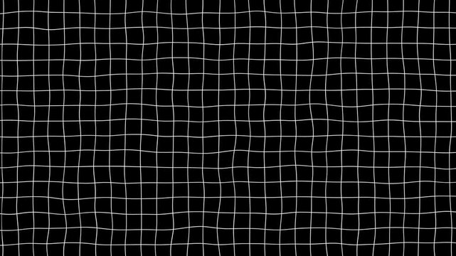Moving black white grid background, Black background with animated thin white wireframe grid line, Grid line for overlay layer or alpha channel,
White Grid Lines and Intersecting Lines graph.