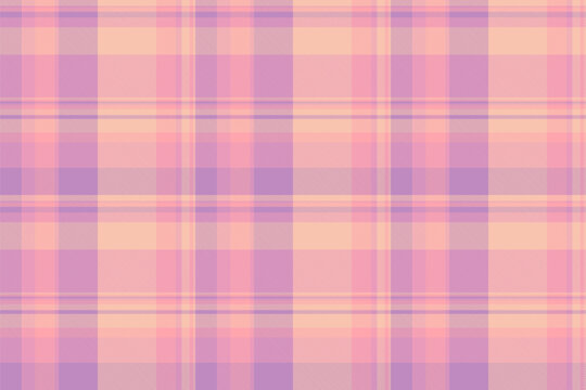 A twenties tartan plaid pattern with a balanced check structure and pink and light tones. The seamless textile background recreates a woven fabric look with a natural decorative character.