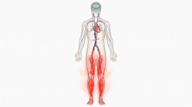 3D Anatomical Diagram of Venous Pooling in Heat Syncope