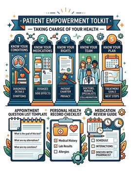 Patient empowerment healthcare toolkit for taking charge of health