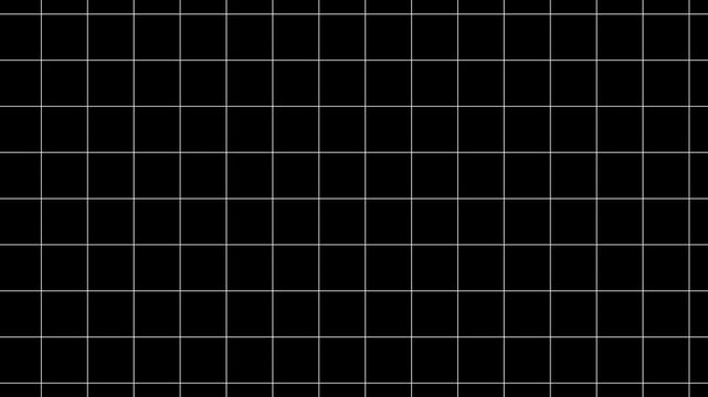 Black background with animated waving white wireframe grid line, Minimal technology white grid on black background,
Black and white grid moving upwards, abstract geometric background 