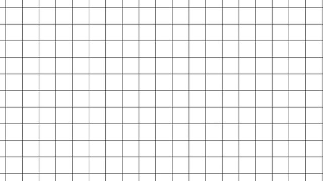 Black grid lines on white paper motion background. Minimalist grey grid line animation with smooth directional lines,
Animated background grid with twinkling thin crosses.