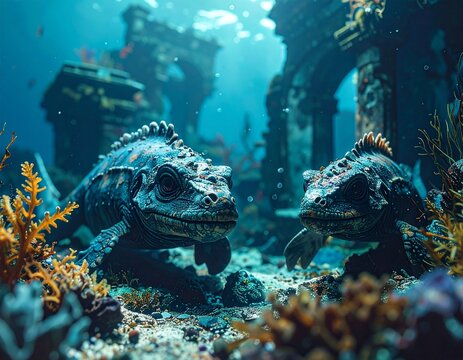 魚　海底遺跡