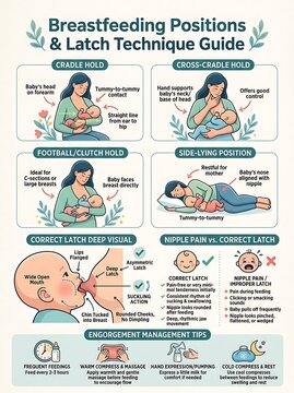 Comprehensive breastfeeding positions and latch technique guide