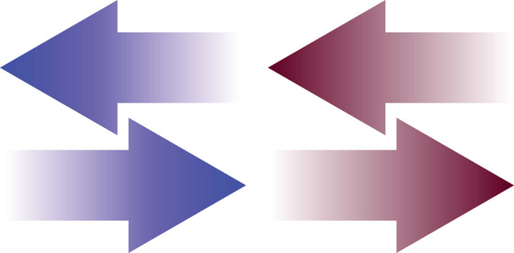 Four gradient arrows pointing left and right