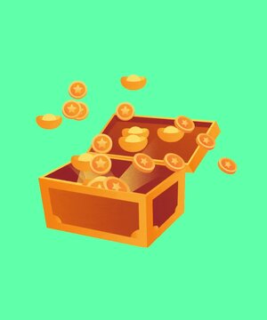 treasure chest full of coins