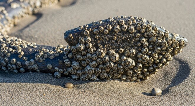 Close-up of sand covered rocks.