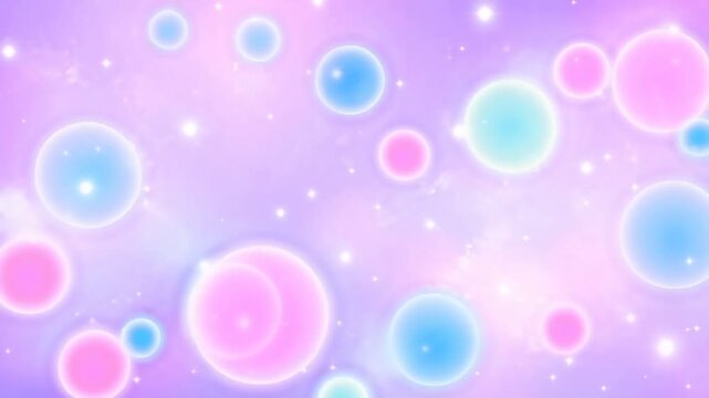 Pastel Bokeh Background with Fantasy Abstract Bubble