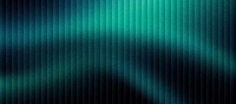 Futuristic cyan vertical stripes background with glowing light effects. Abstract teal linear pattern for technology presentations. Dark turquoise geometric texture for modern web design.
