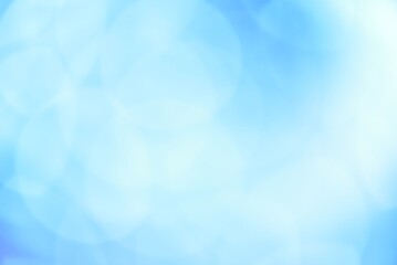 Obraz premium 青い背景に玉ボケ模様の抽象背景 キラキラ