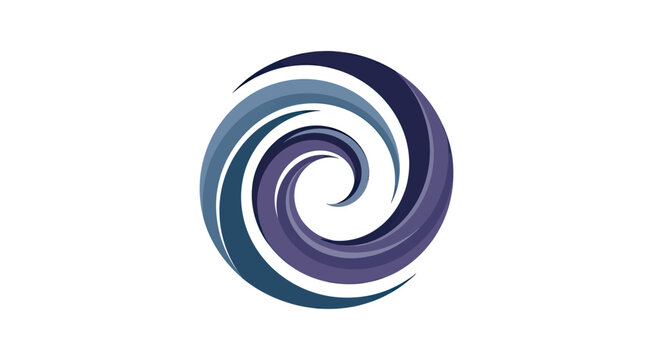 Swirling blue and purple vortex spiral logo icon.