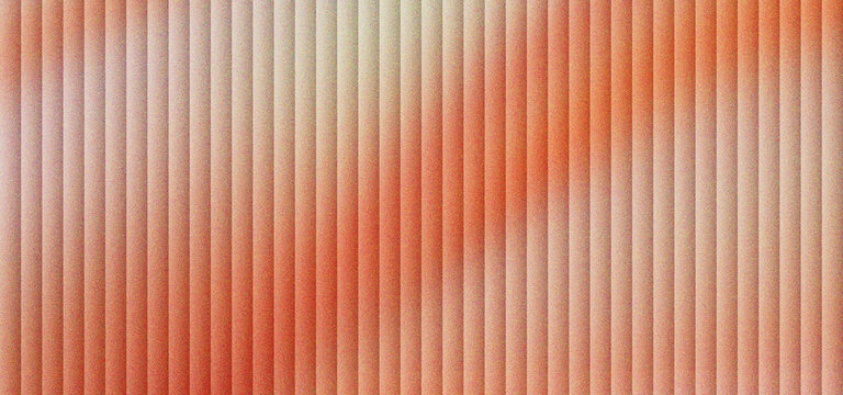 Corrugated orange metal texture background, industrial ridged steel surface with vertical lines and soft lighting, metallic copper wall paneling for architectural design and construction ads.