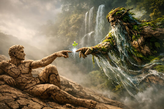 The Creation of Nature &ndash; Surreal Concept of Life, Humanity and Environmental Renewal