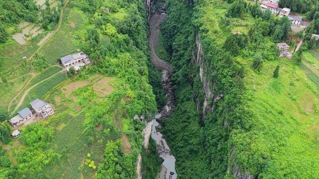 Summer scenery of Enshi Grand Canyon, Hubei, China