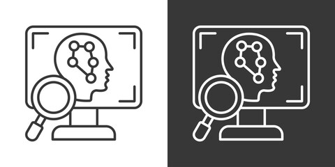 Fototapeta premium Visual Recognition Icon Set Vector Collection Isolated In Black And White