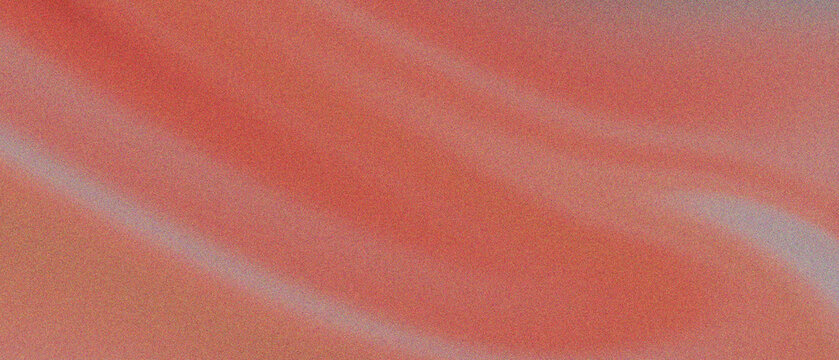 Abstract peach liquid texture with grainy noise effect. Soft coral gradient background with wavy motion blur. Dreamy salmon pink aesthetic wallpaper for modern branding and digital marketing.