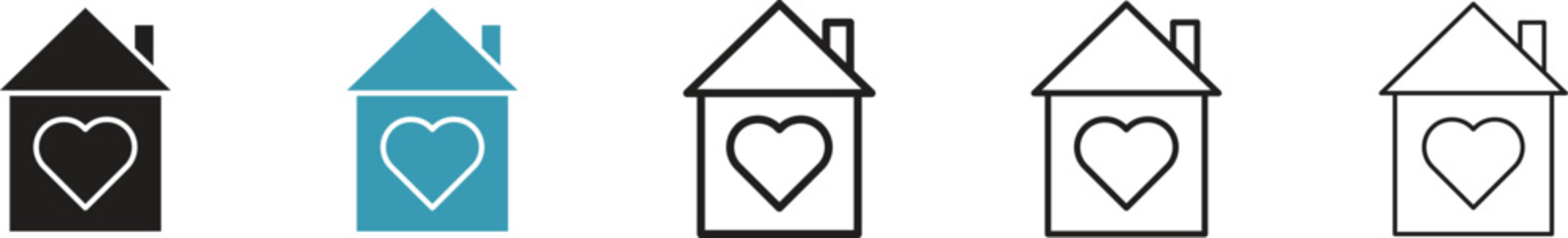 Shelter icon minimal drawings set