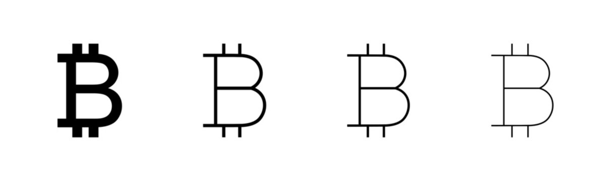 Bitcoin icon logo design. bitcoin sign and symbol. payment symbol. cryptocurrency logo