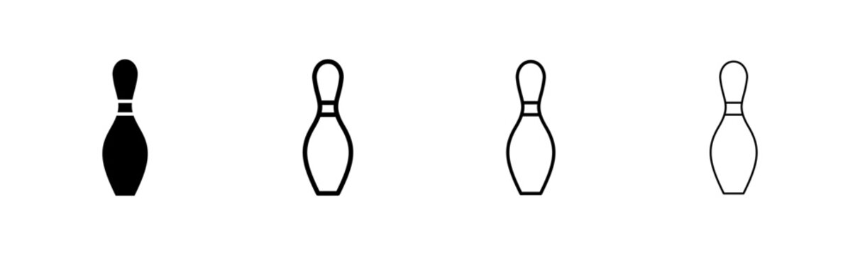 Bowling icon logo design. bowling ball and pin sign and symbol.