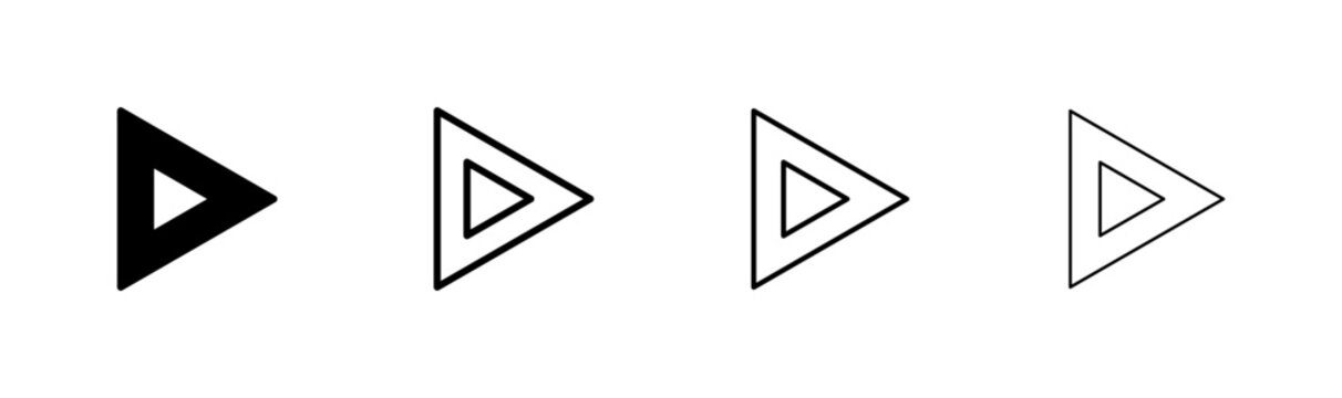 Play icon logo design. Play button sign and symbol