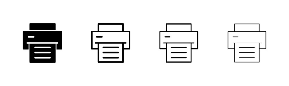Print icon logo design. printer sign and symbol