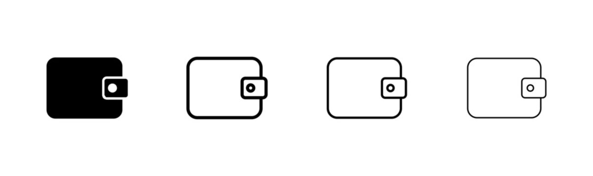 Wallet icon logo design. wallet sign and symbol
