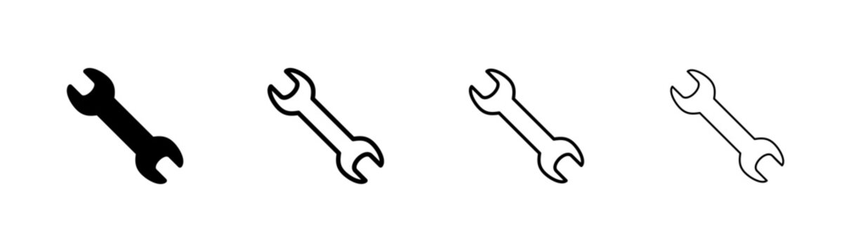 Wrench icon logo design. repair icon. tools sign and symbol