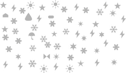 Obraz premium Collection of weather and season icons with transparent background for design use