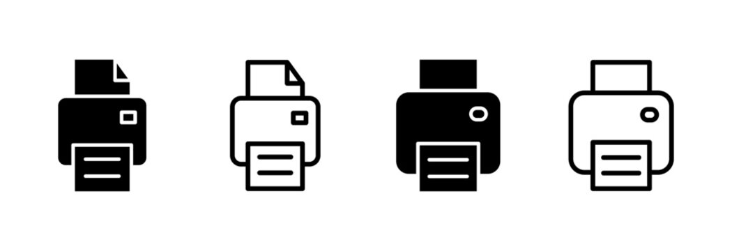 Print icon symbol for apps and websites. printer sign and symbol