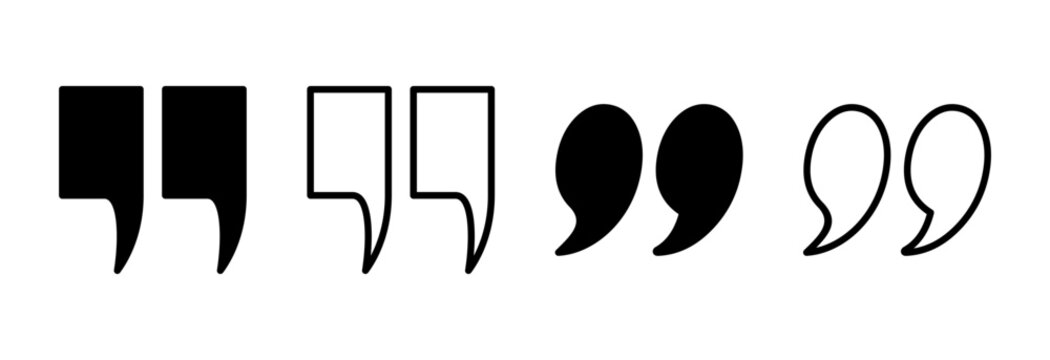 Quote icon symbol for apps and websites. Quotation mark sign and symbol