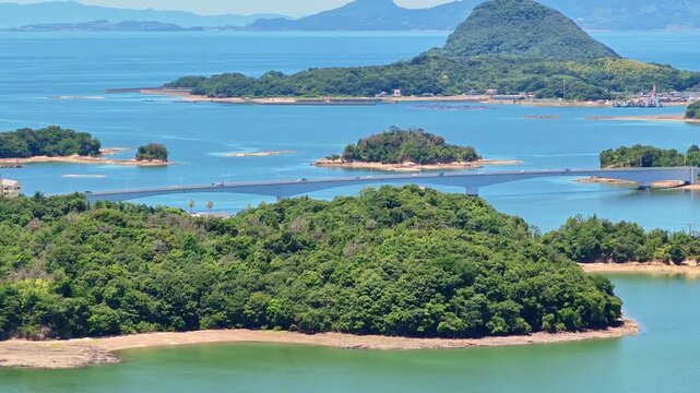 高舞登山から見える天草諸島　天草五橋